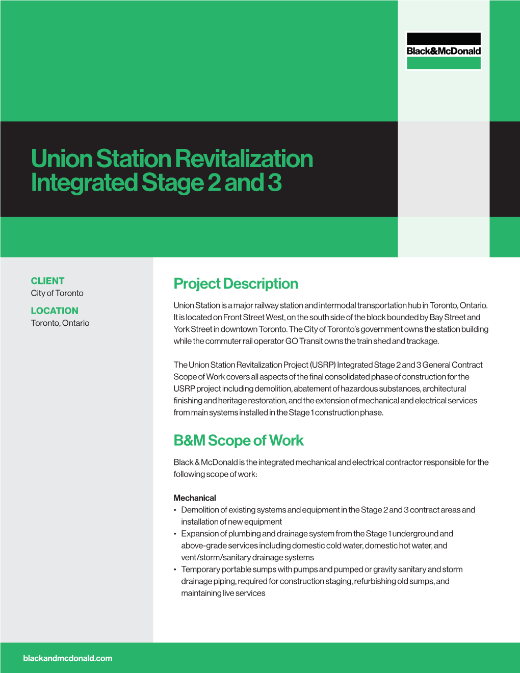 Union Station Revitalization Integrated Stage 2 and 3