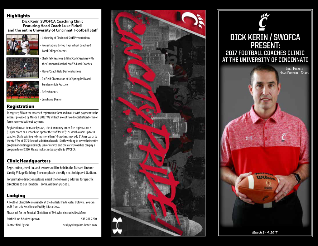 Dick Kerin / Swofca Present: 2017 Football Coaches Clinic