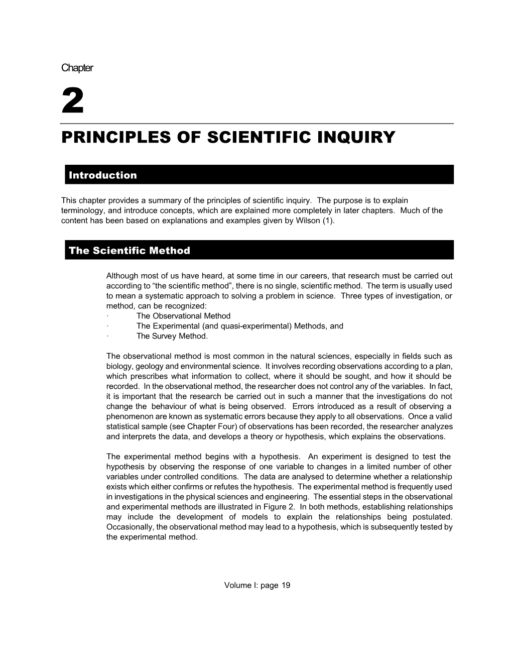 Principles of Scientific Inquiry