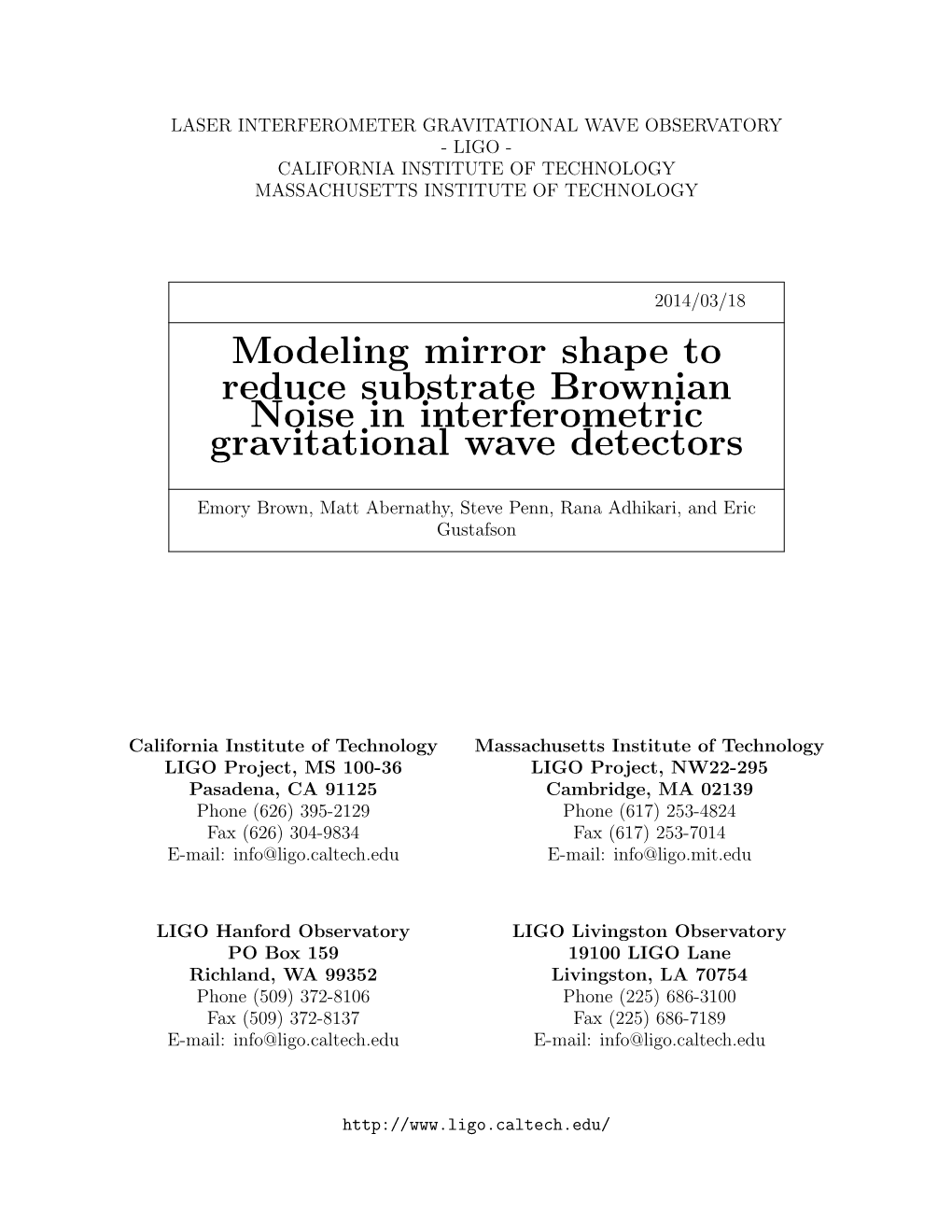 Modeling Mirror Shape to Reduce Substrate Brownian Noise in Interferometric Gravitational Wave Detectors