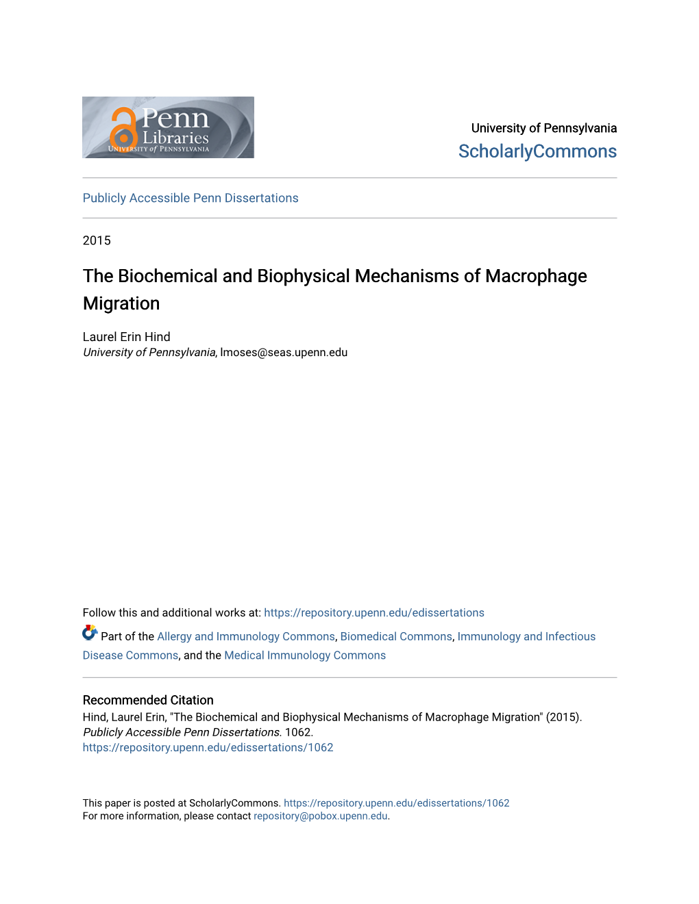 The Biochemical and Biophysical Mechanisms of Macrophage Migration