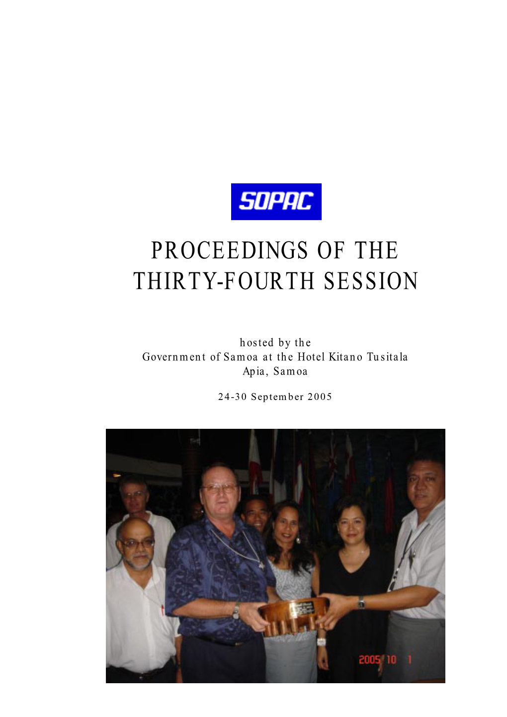 Proceedings of the Thirty-Fourth Session