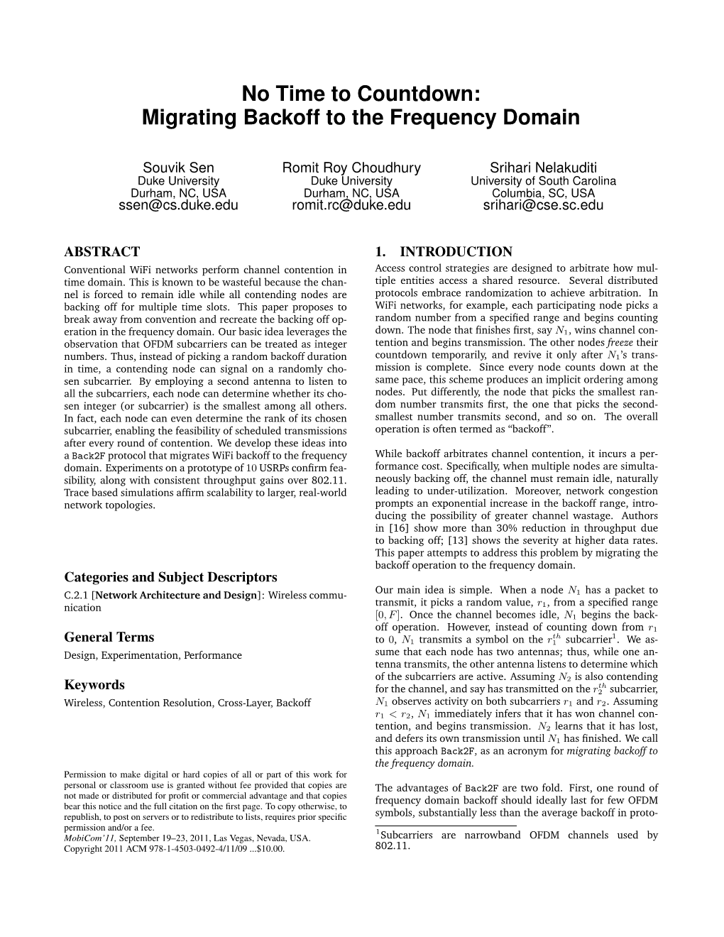 Migrating Backoff to the Frequency Domain