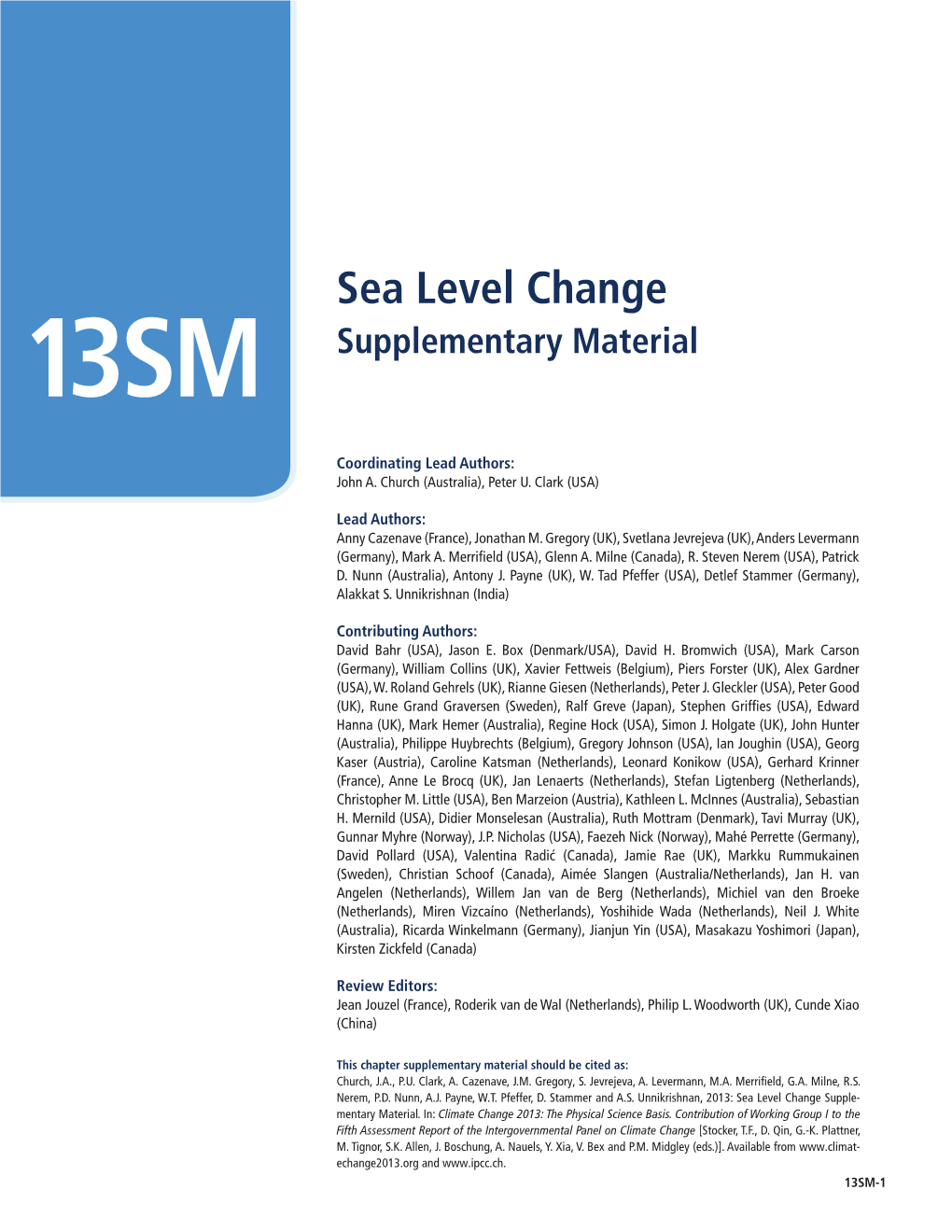 Sea Level Change 13SM Supplementary Material