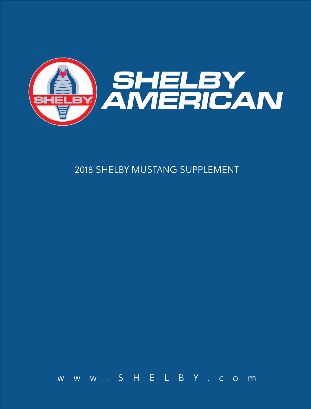 2018 Shelby Mustang Supplement