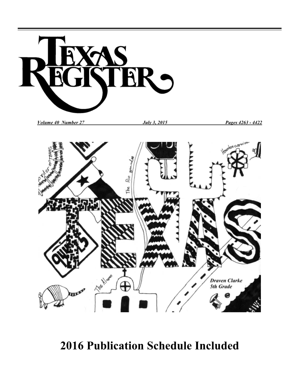 Texas Register V.40 No. 27