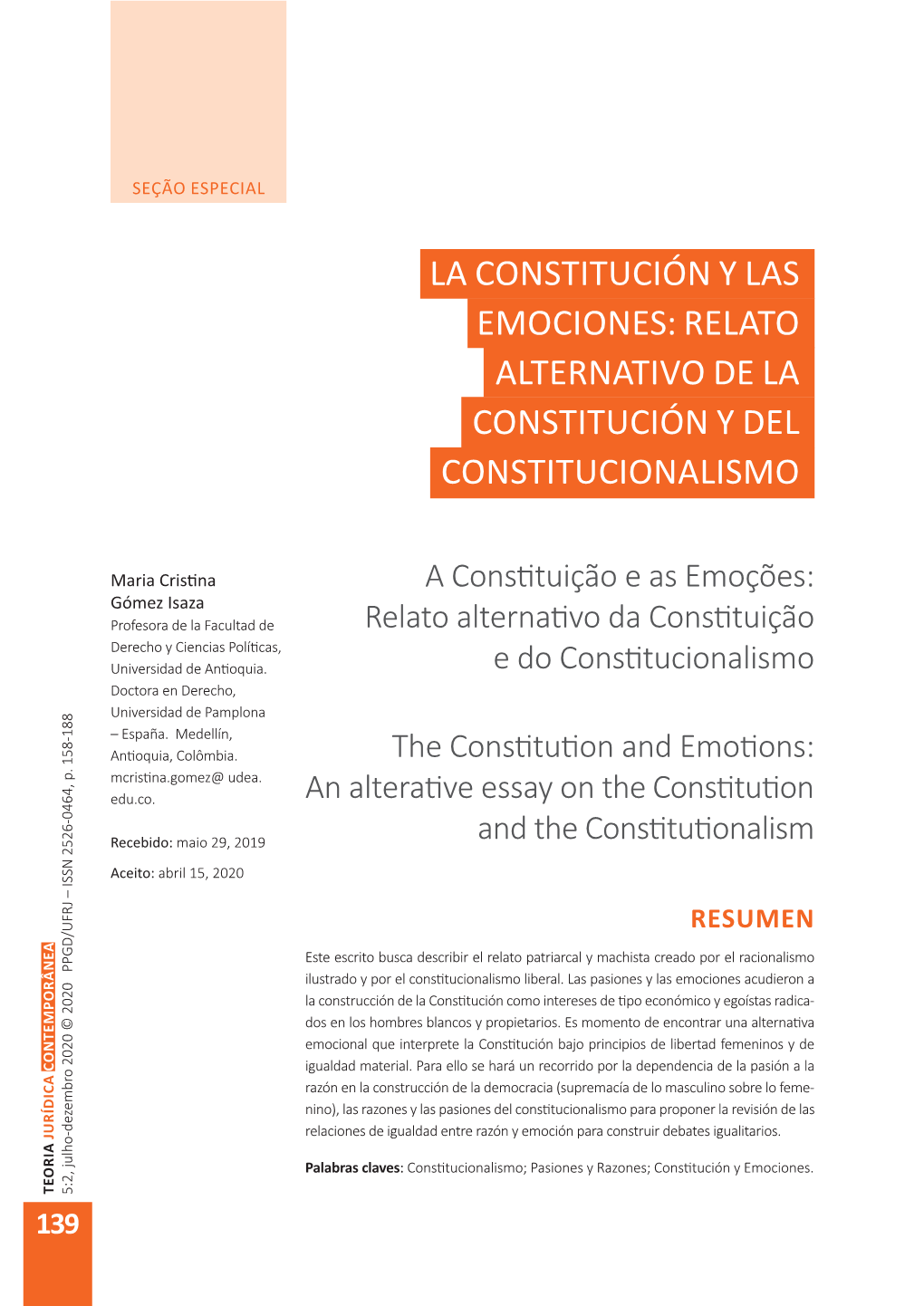La Constitución Y Las Emociones