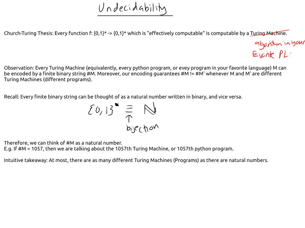 Church-Turing Thesis: Every Function F: {0,1}* -> {0,1}* Which Is 