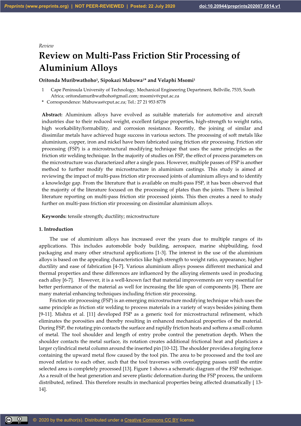 Review on Multi-Pass Friction Stir Processing of Aluminium Alloys