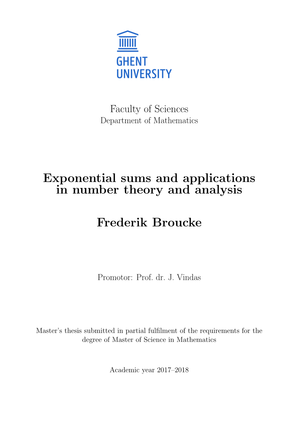 Exponential Sums and Applications in Number Theory and Analysis