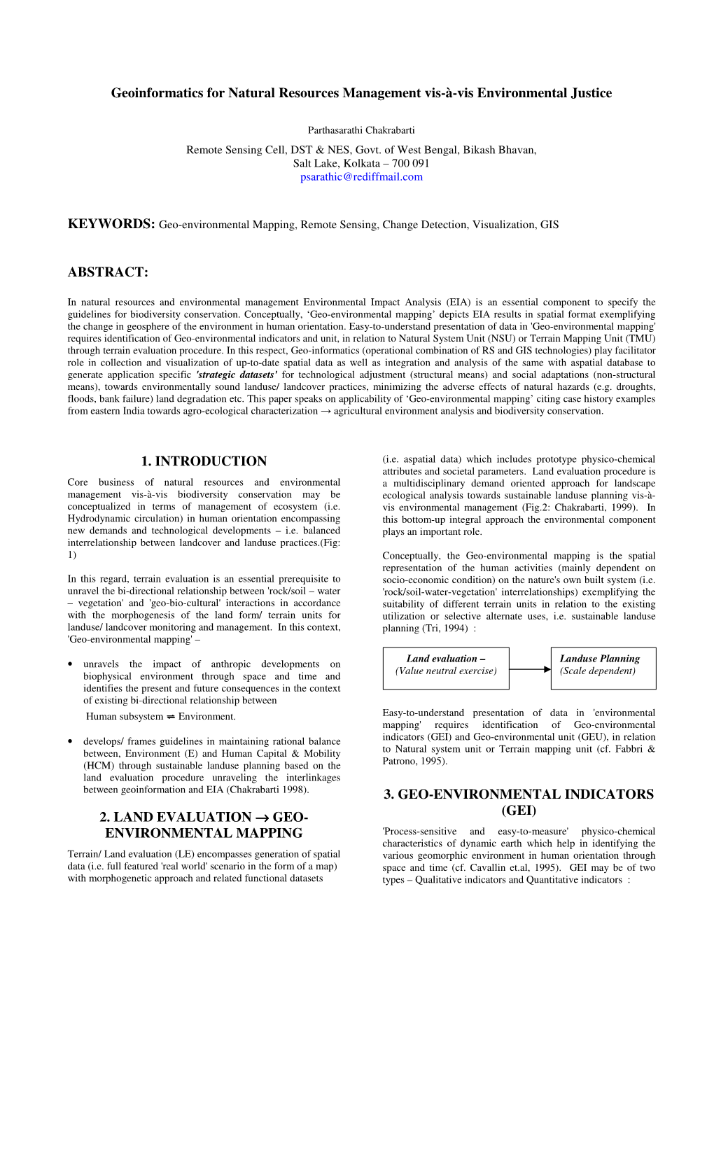 Geoinformatics for Natural Resources Management Vis-À-Vis Environmental Justice