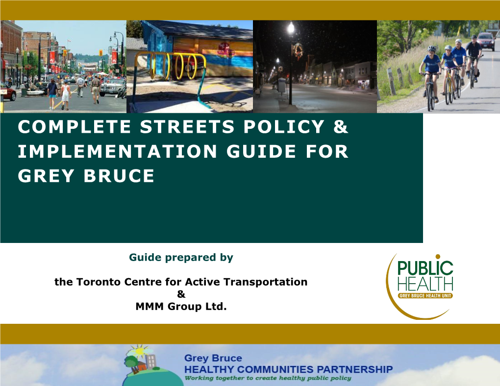 Complete Streets Policy & Implementation Guide For