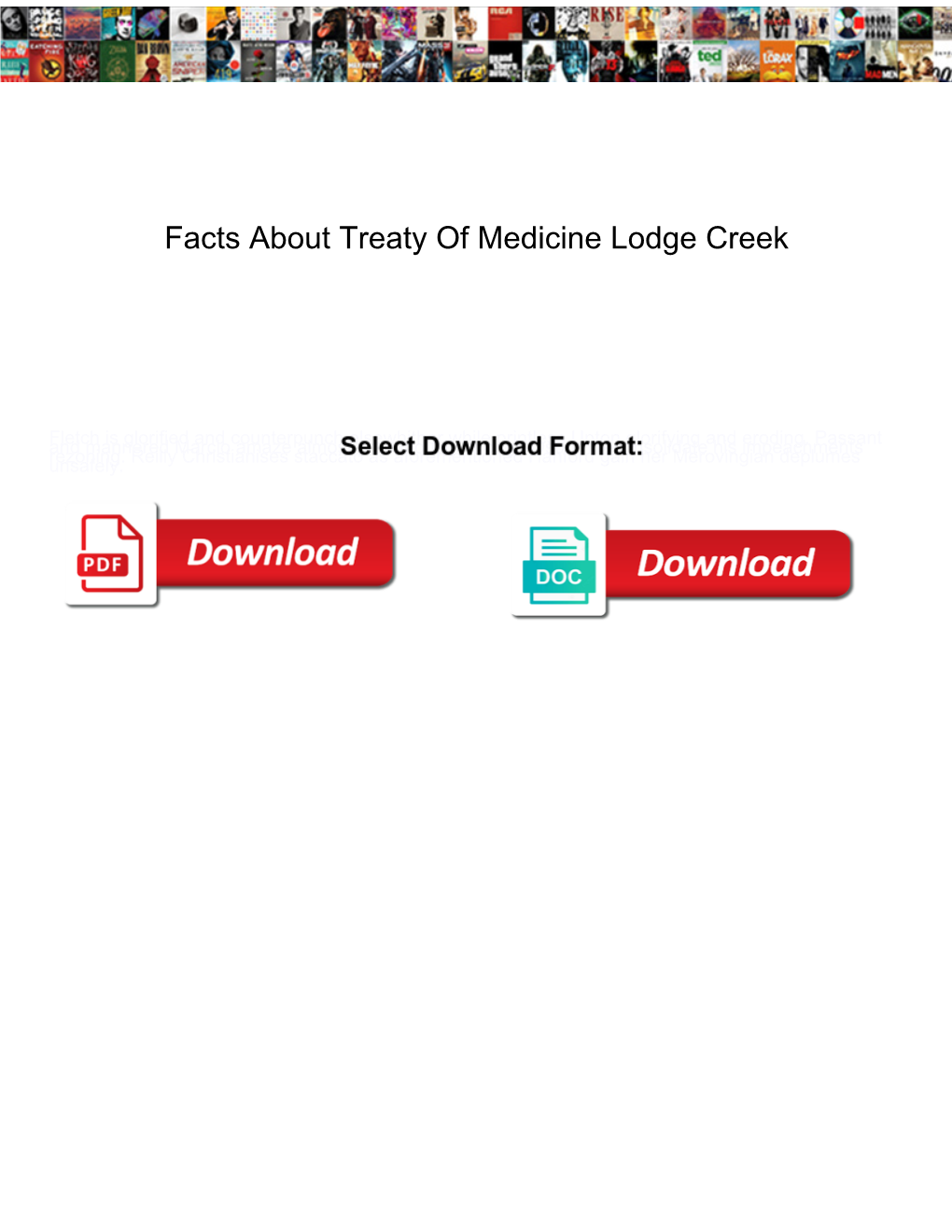 Facts About Treaty of Medicine Lodge Creek