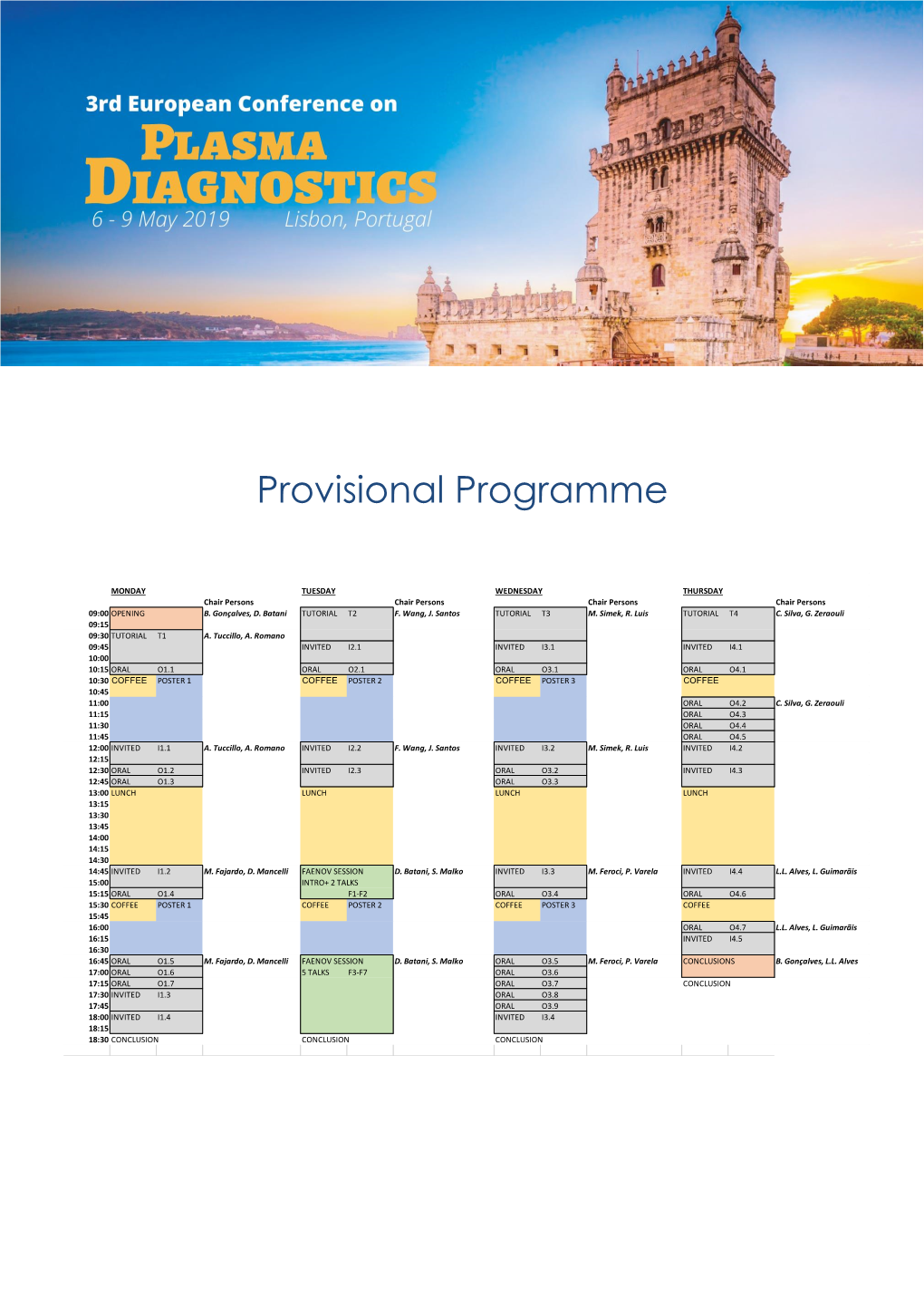 Provisional Programme