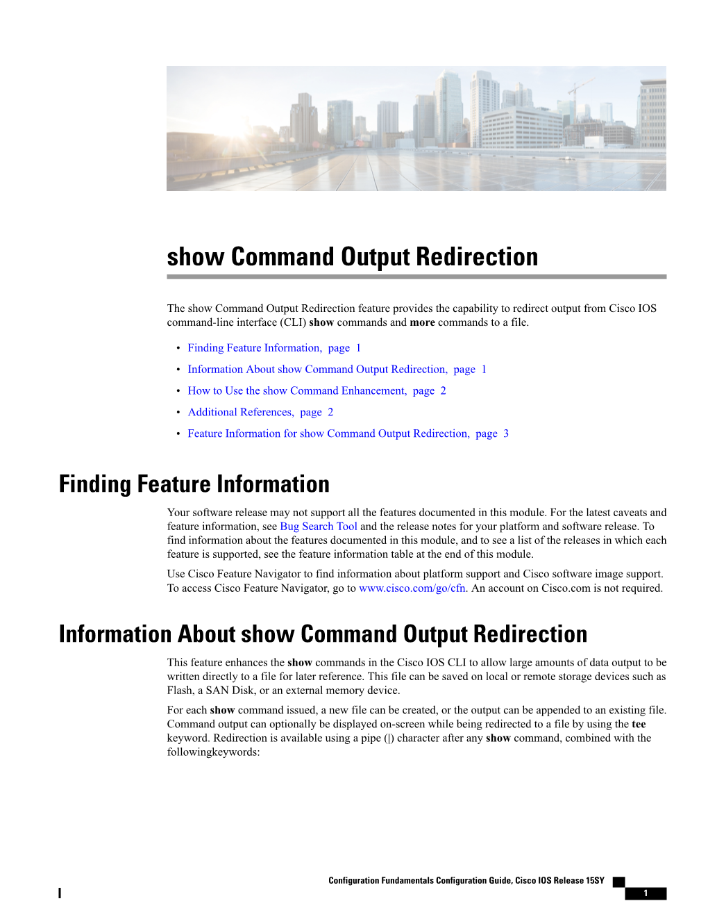 Show Command Output Redirection