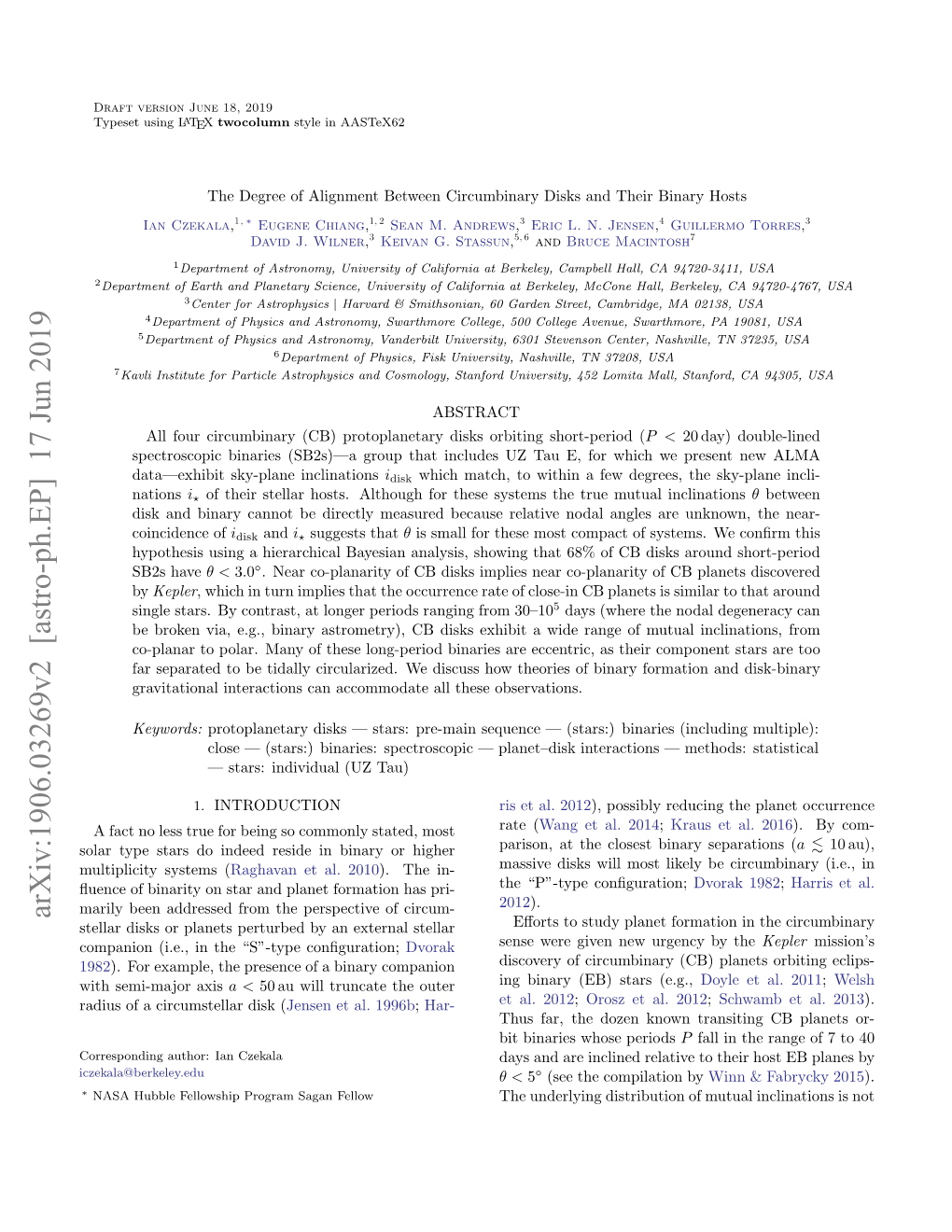 Arxiv:1906.03269V2 [Astro-Ph.EP] 17 Jun 2019