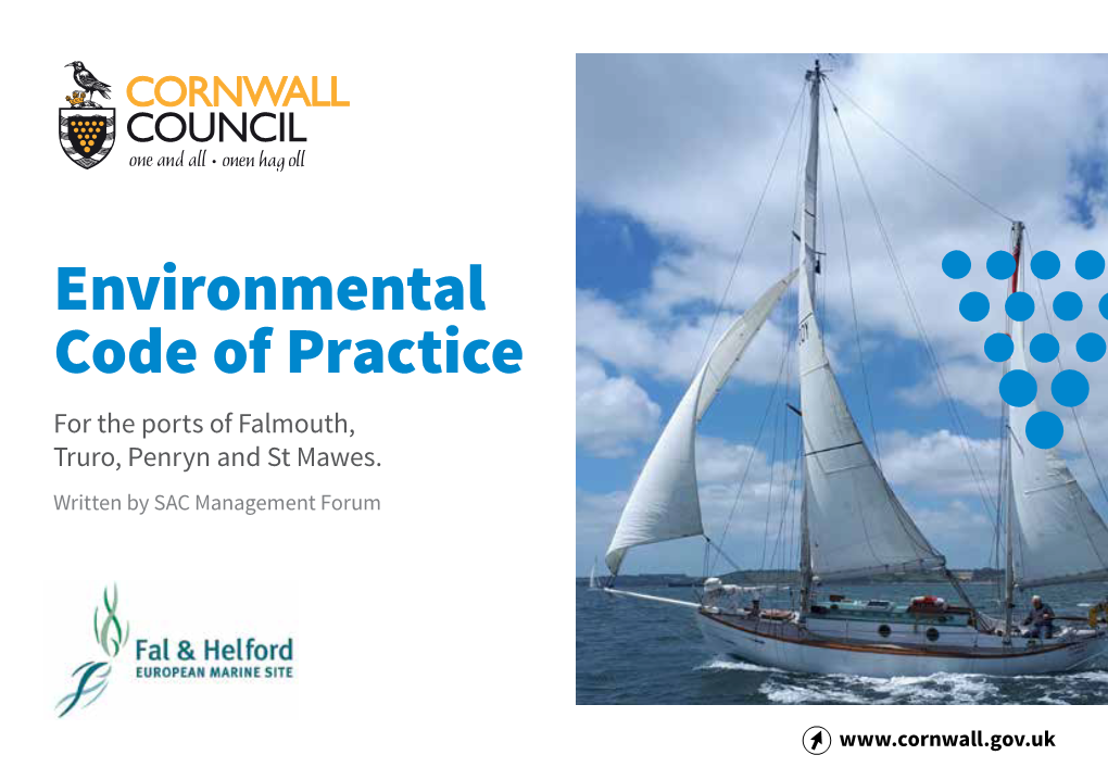 Environmental Code of Practice for the Ports of Falmouth, Truro, Penryn and St Mawes