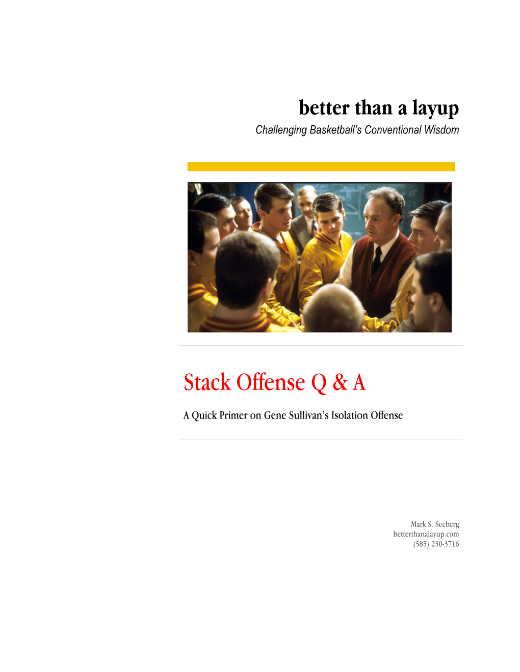 Stack Offense Q & A