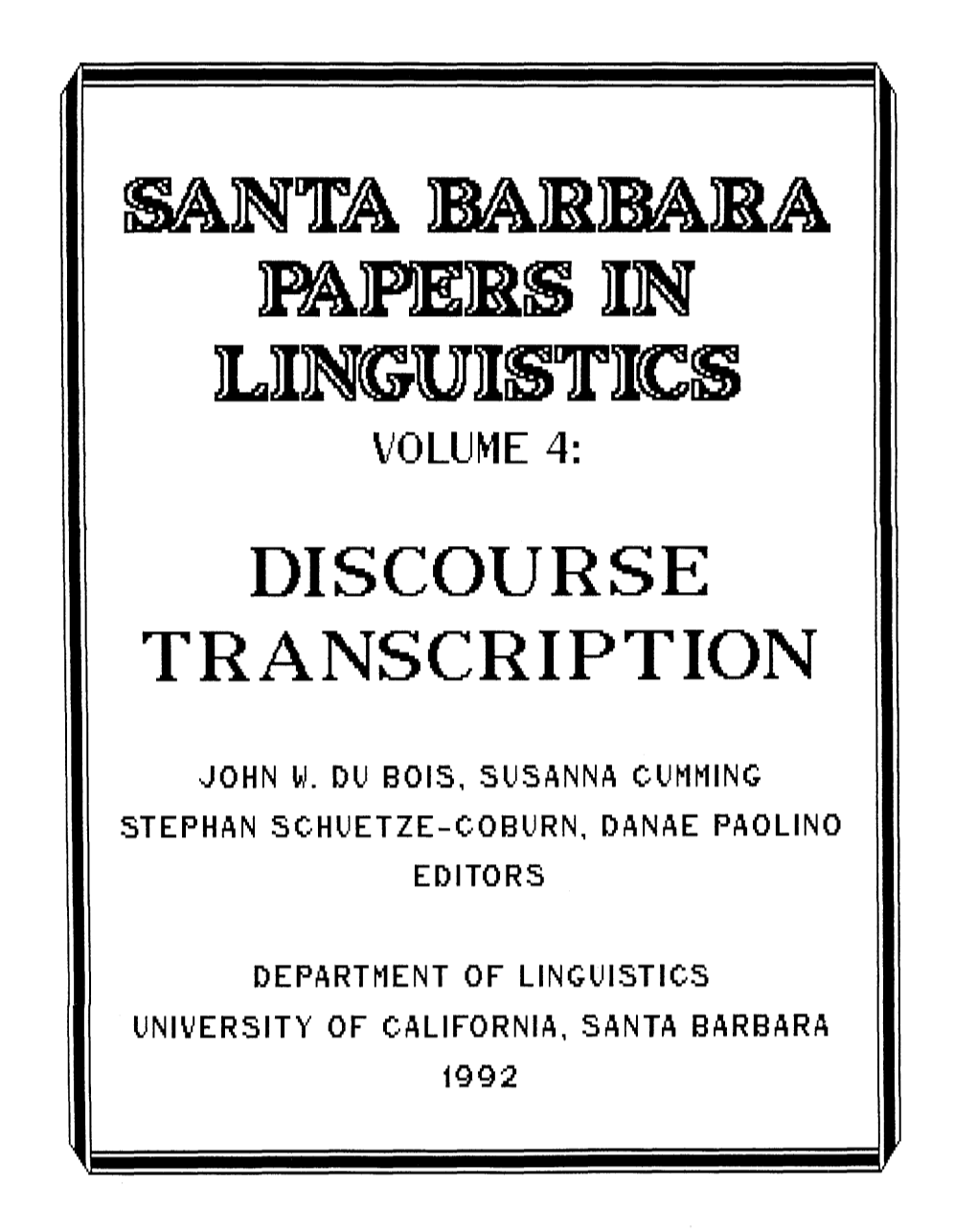 Discourse Transcription