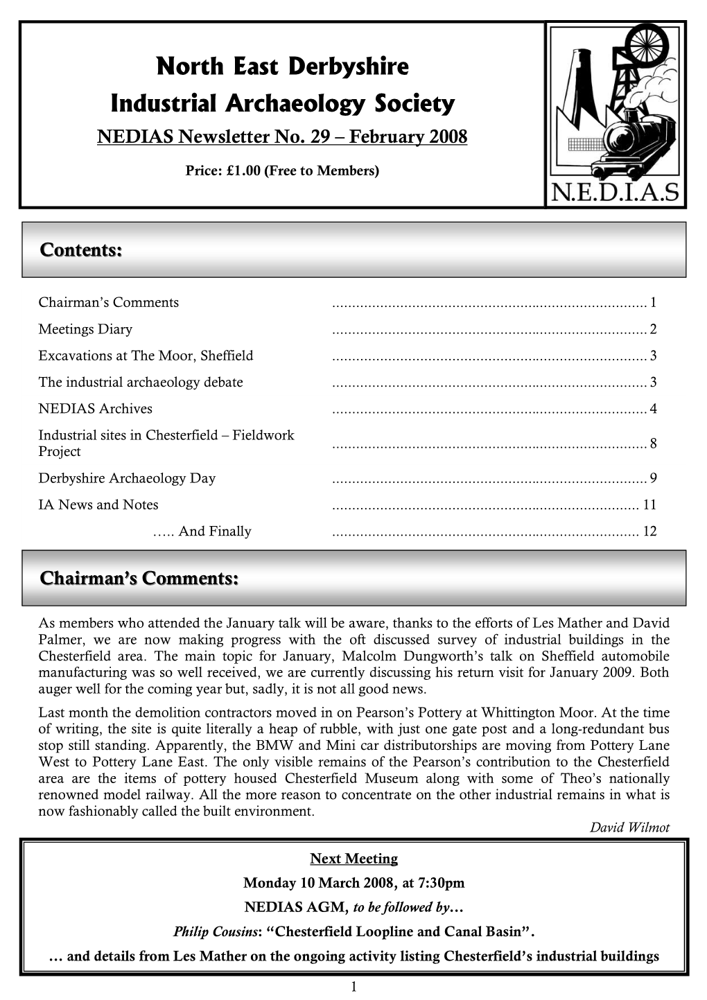 NEDIAS Newsletter No. 29 February 2008