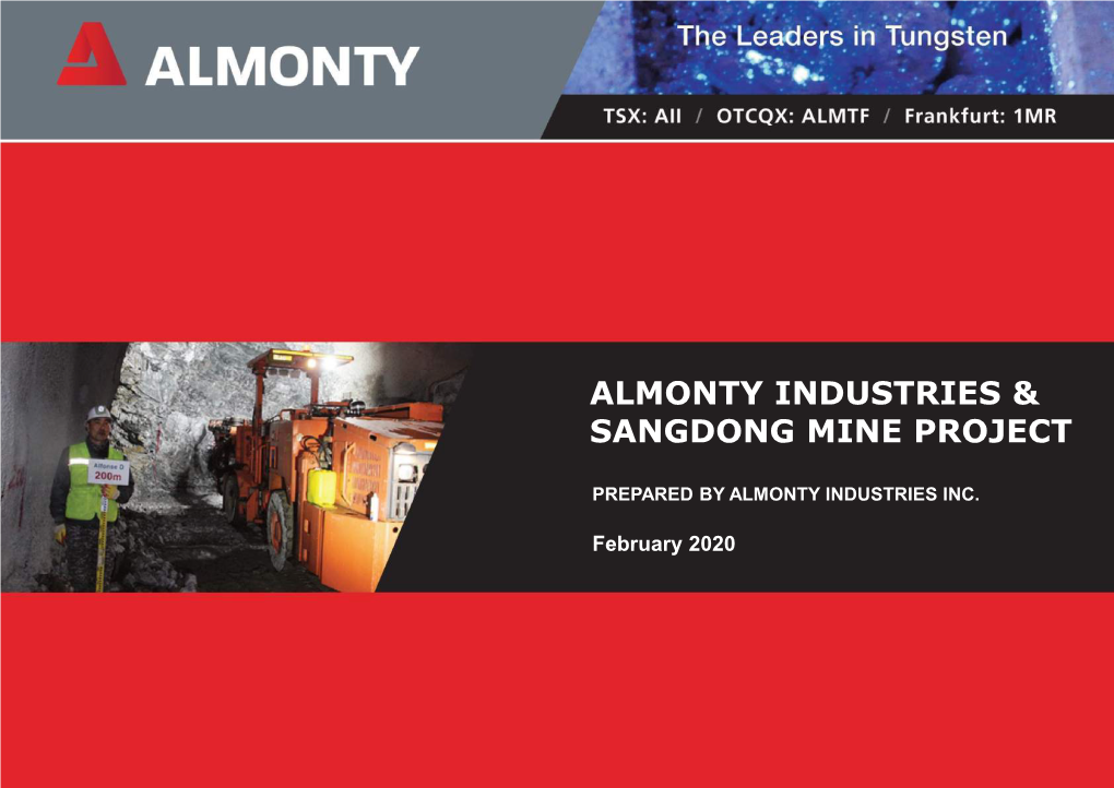 Almonty Industries & Sangdong Mine Project