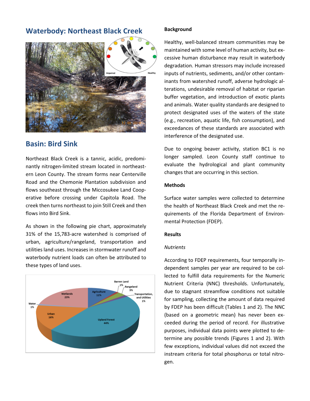 Waterbody: Northeast Black Creek Basin: Bird Sink