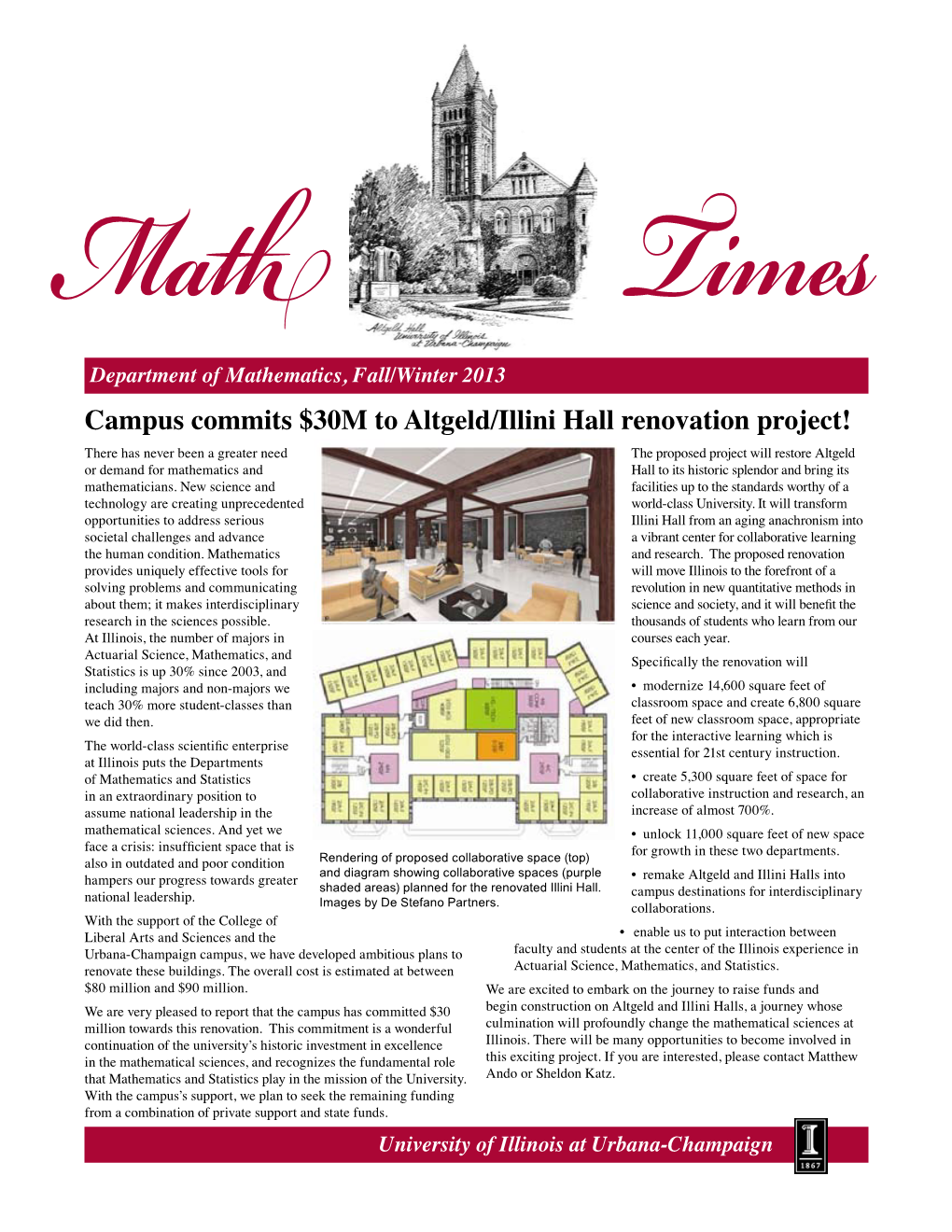 Campus Commits $30M to Altgeld/Illini Hall Renovation Project!