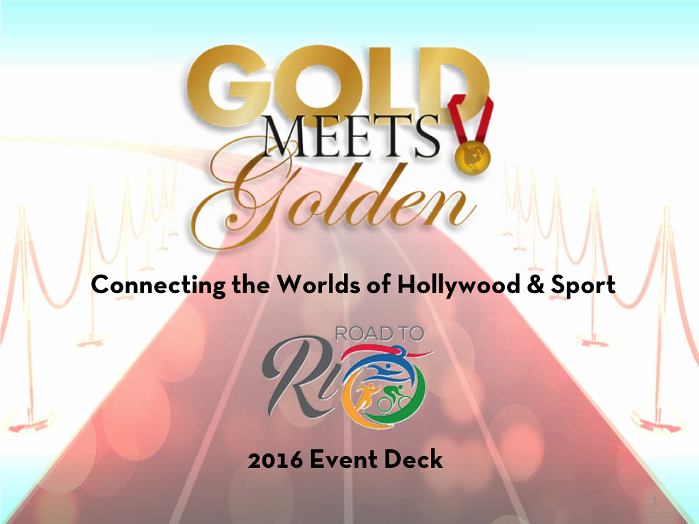 Connecting the Worlds of Hollywood & Sport 2016 Event Deck