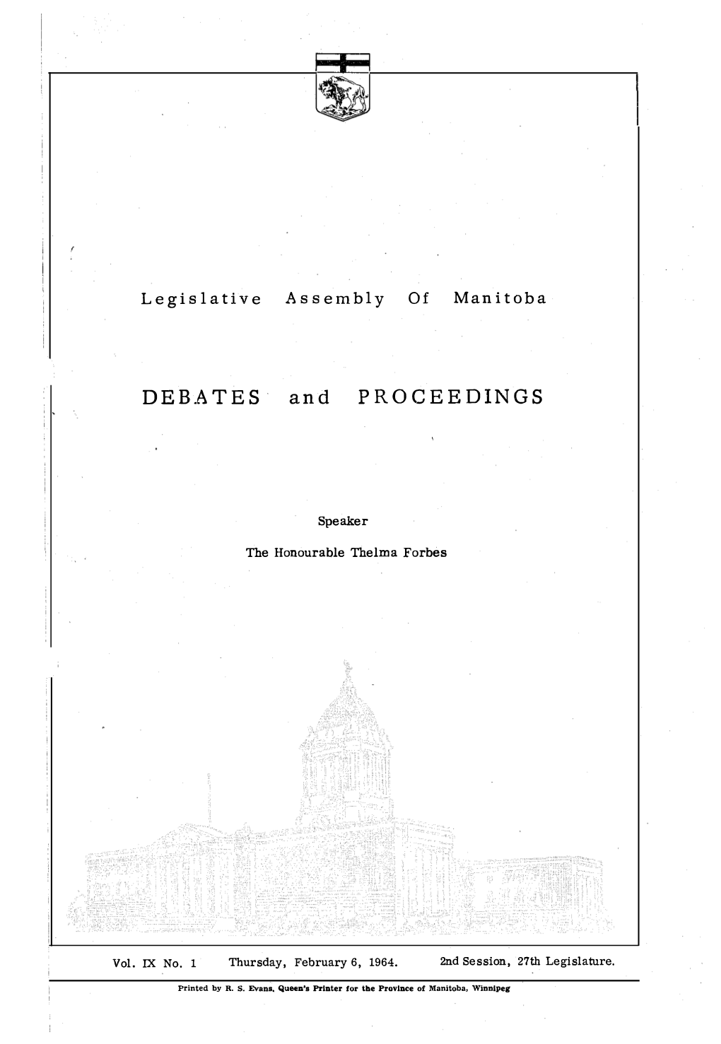 DEBATES and PROCEEDINGS