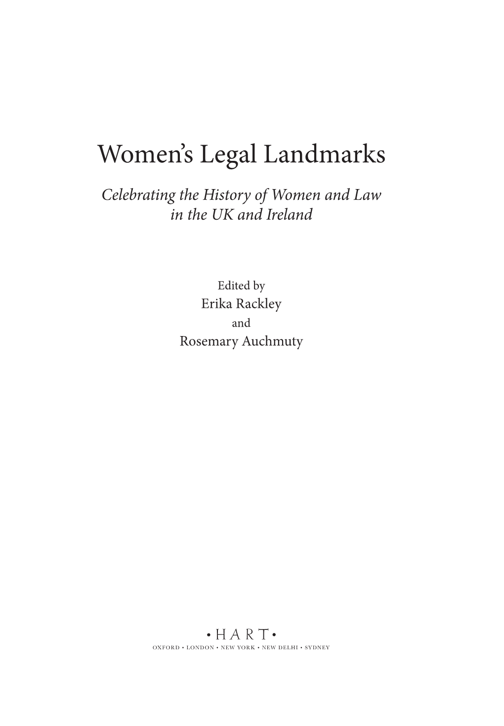 Women's Legal Landmarks