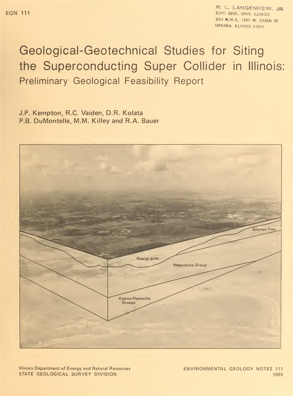 Preliminary Geological Feasibility Report