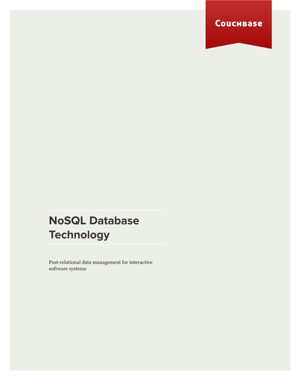 Nosql Database Technology