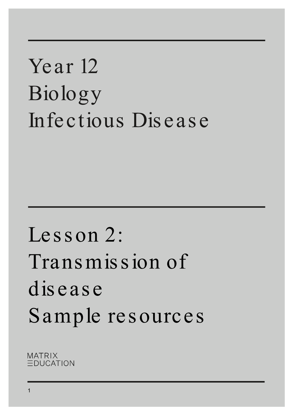 Infectious Disease