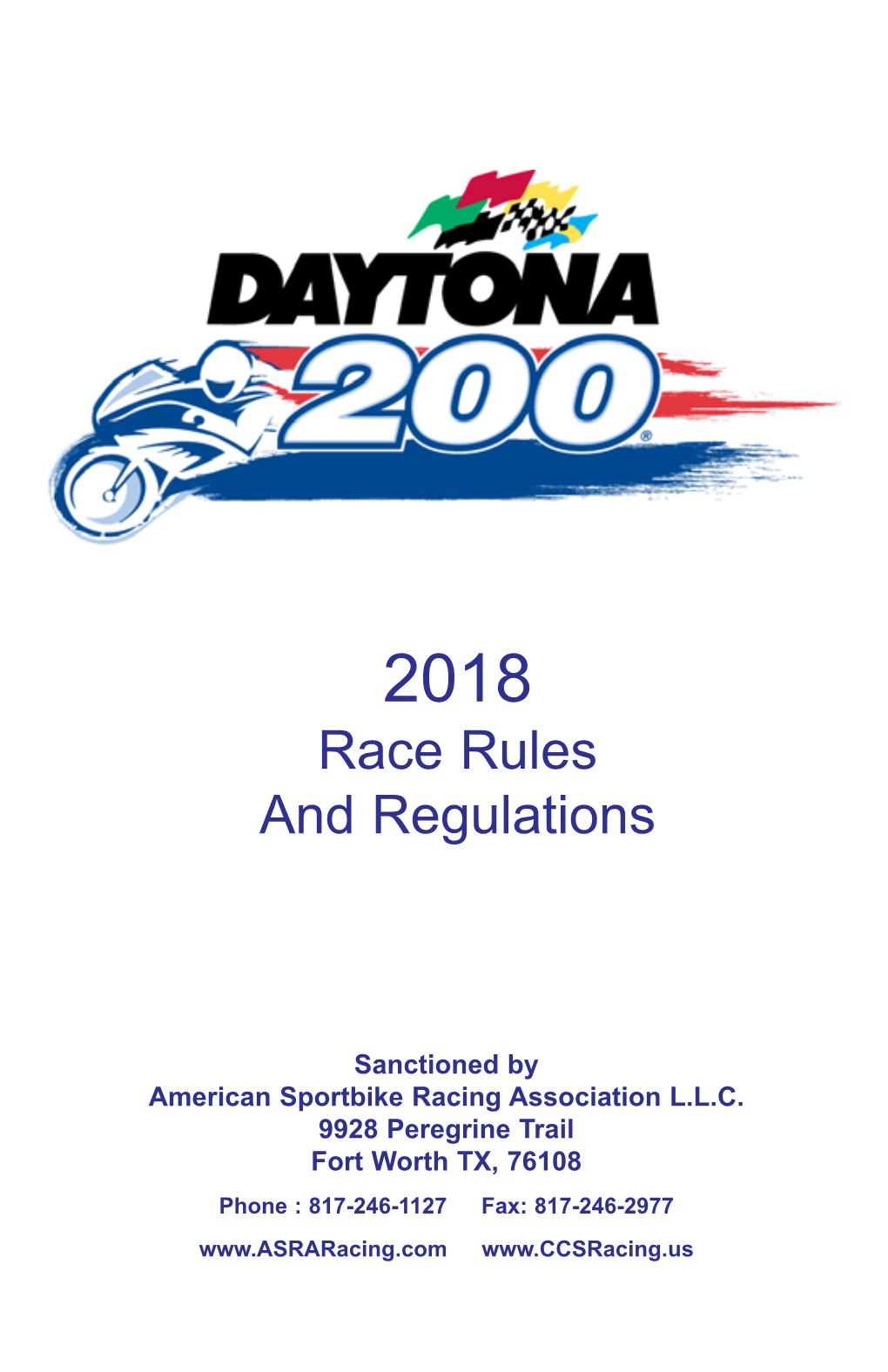 2018 Daytona 200 Rulebook