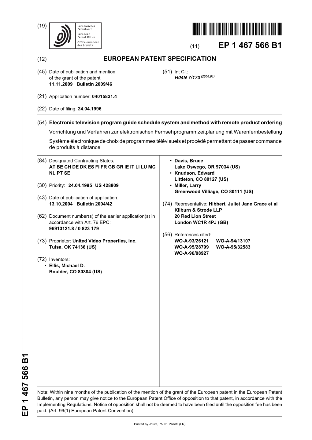 Electronic Television Program Guide Schedule System and Method With