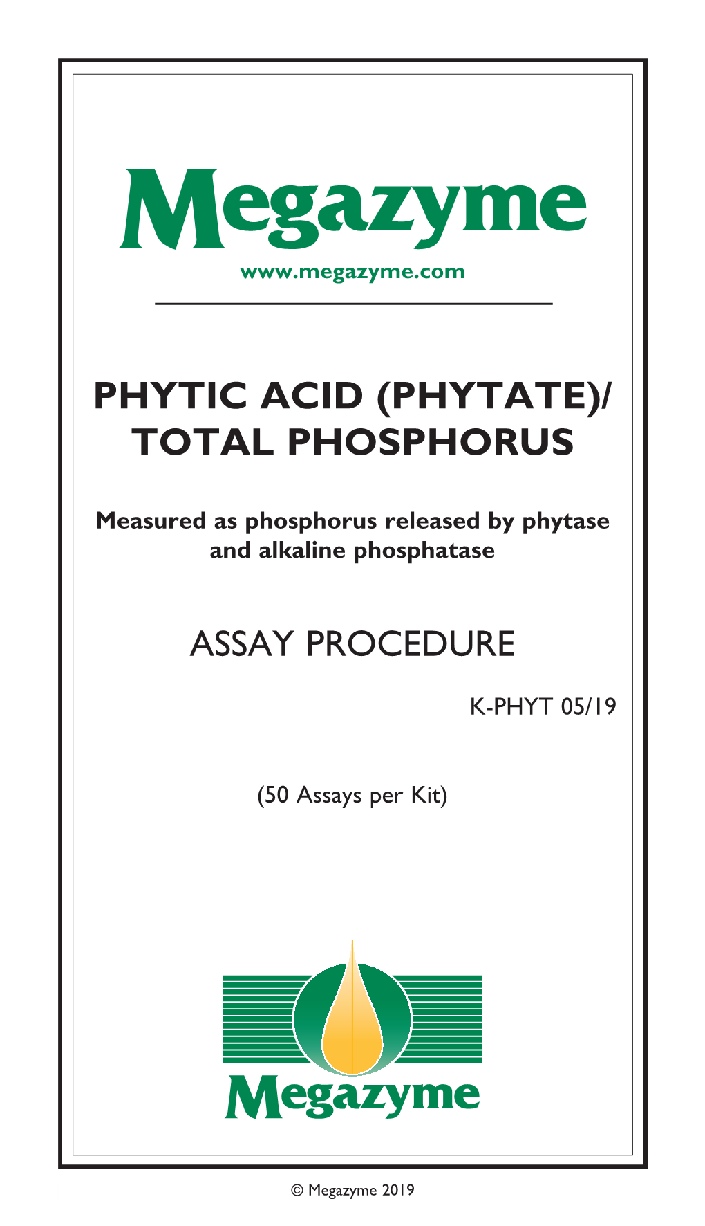 Phytic Acid (Phytate)/ Total Phosphorus