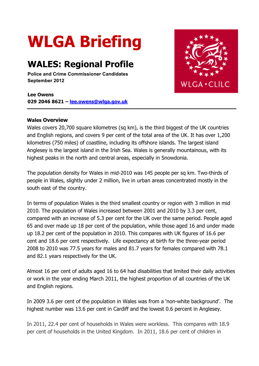 East Midlands – Regional Profile