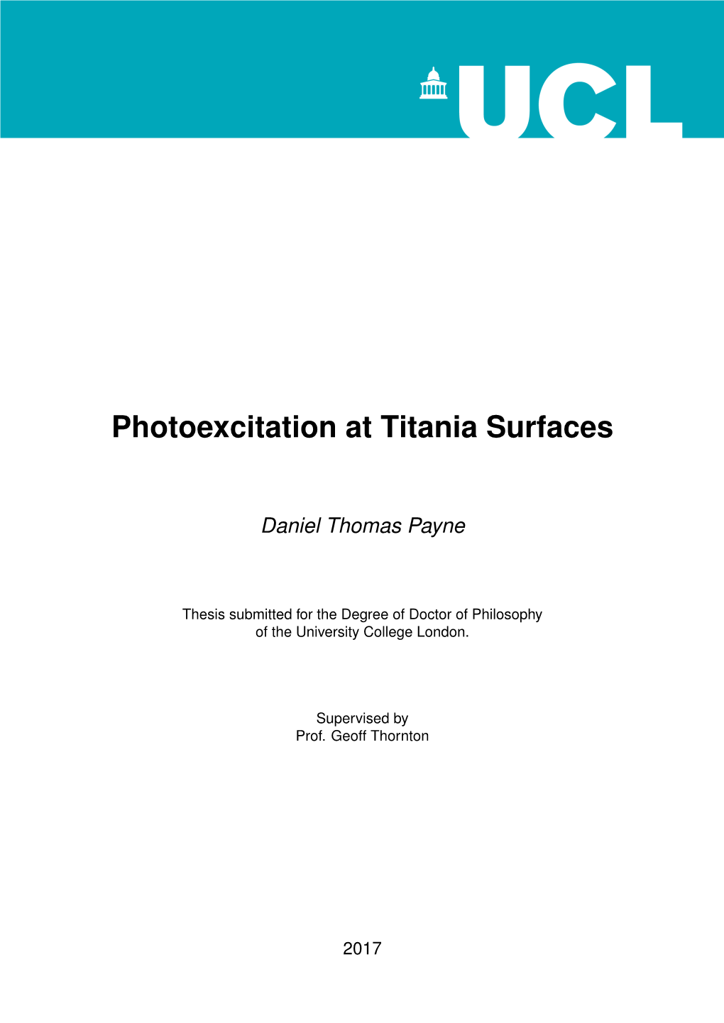 Photoexcitation at Titania Surfaces