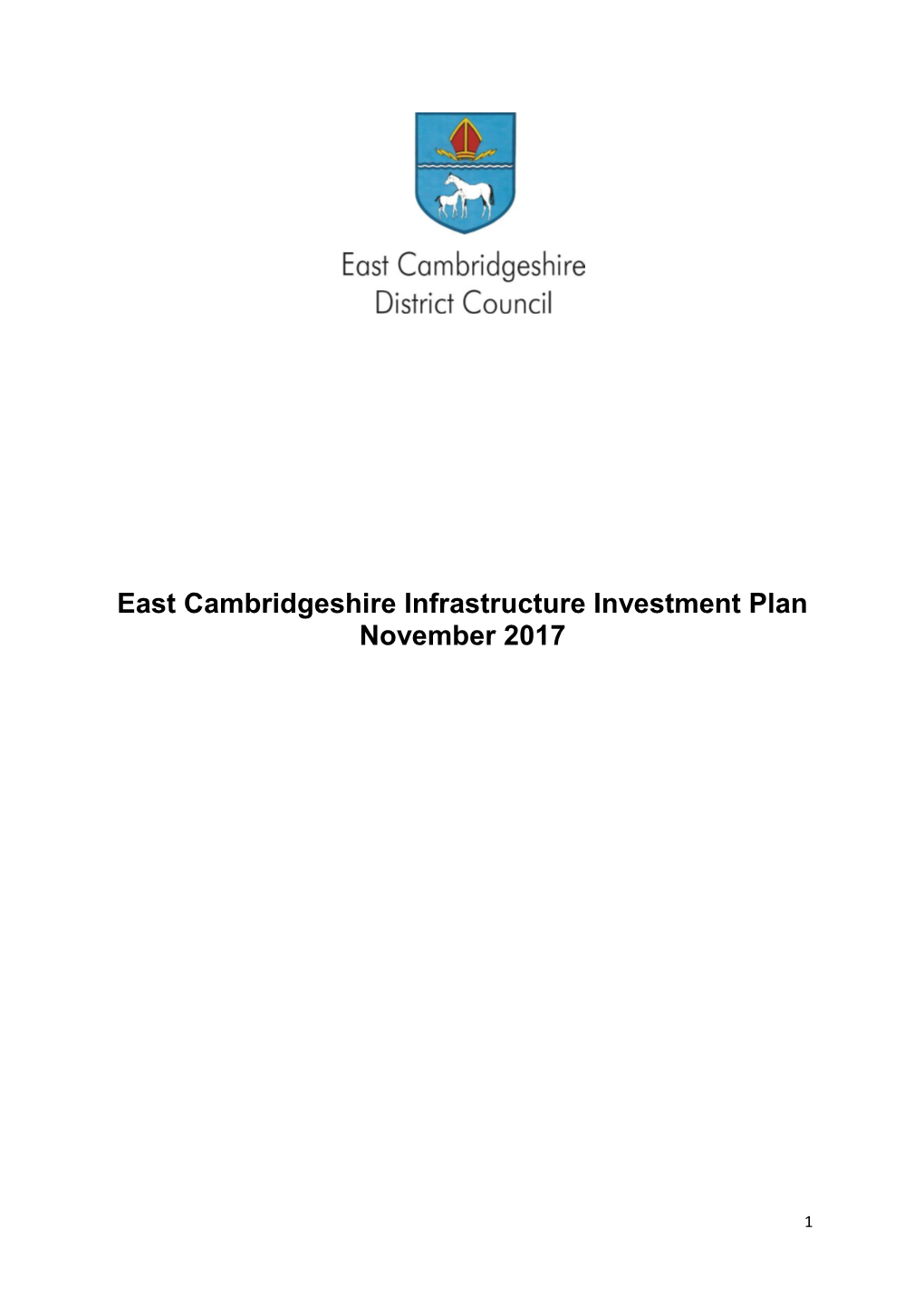 East Cambridgeshire Infrastructure Investment Plan November 2017