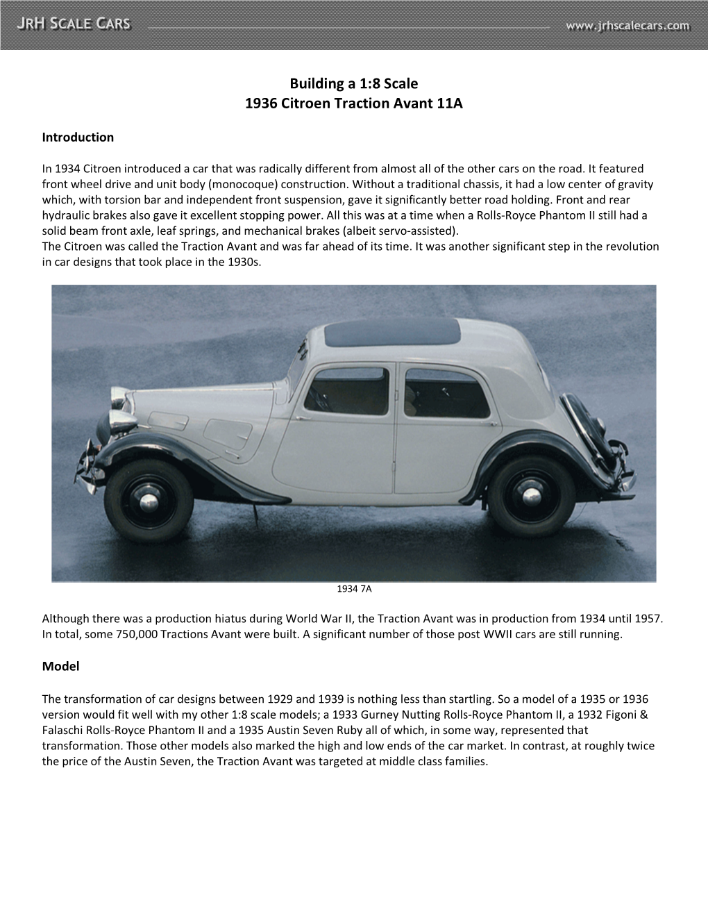 Building a 1:8 Scale 1936 Citroen Traction Avant 11A