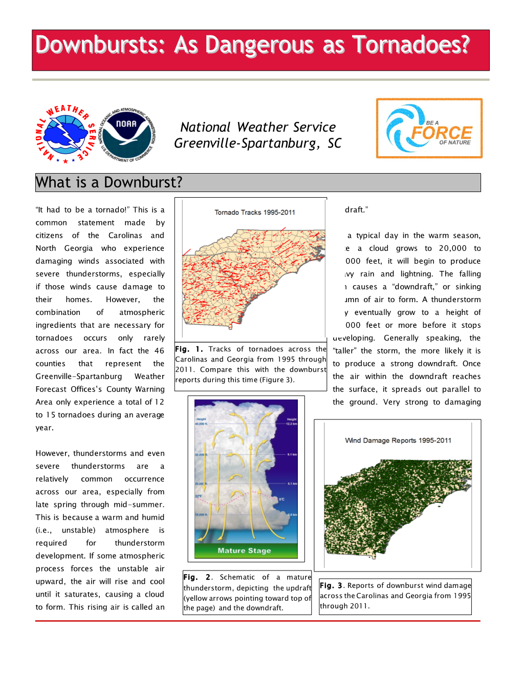 Downbursts: As Dangerous As Tornadoes? Winds Can Be Experienced Along the Leading Edge of This “Spreading Out” Air