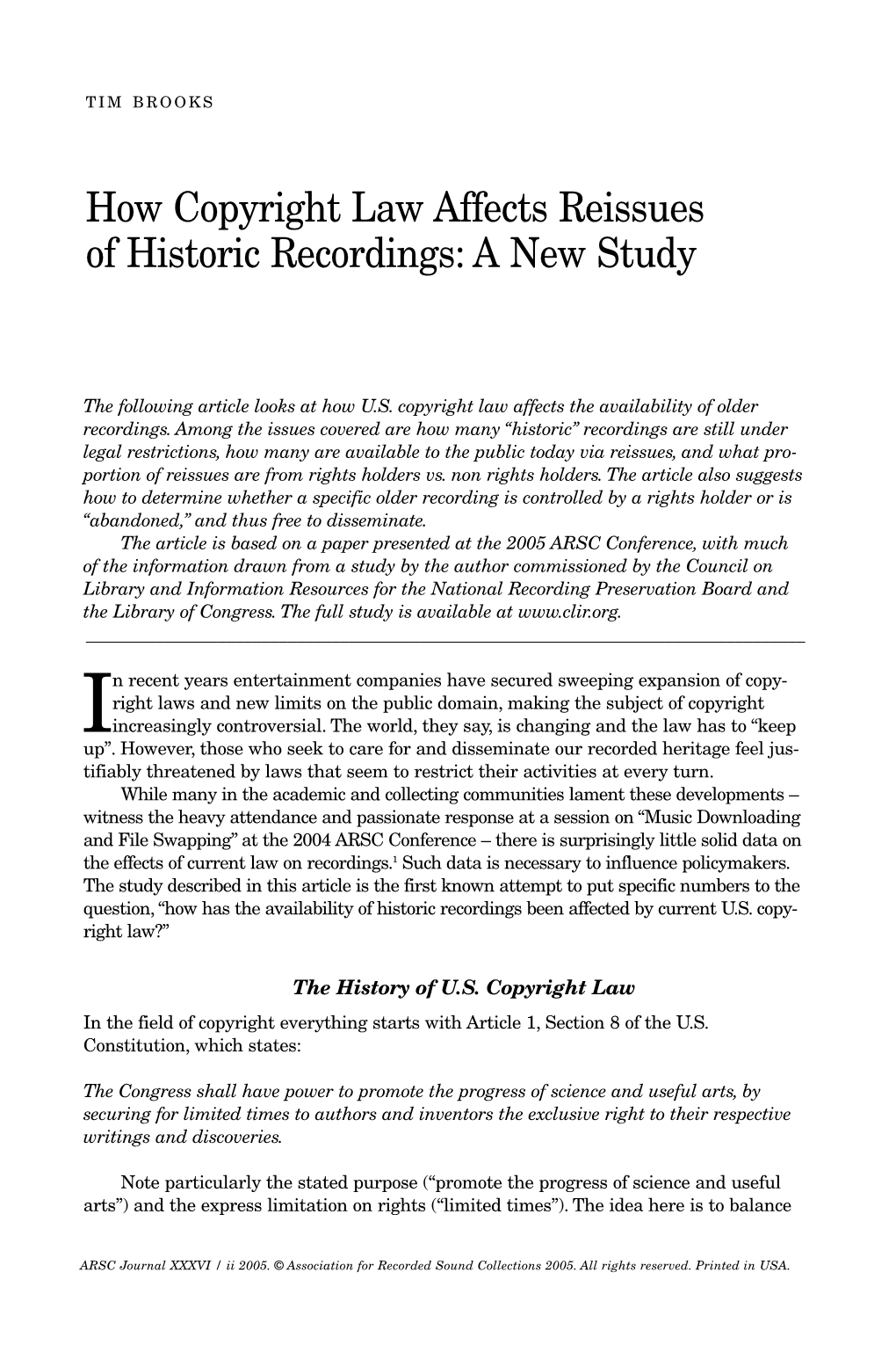 How Copyright Law Affects Reissues of Historic Recordings: a New Study