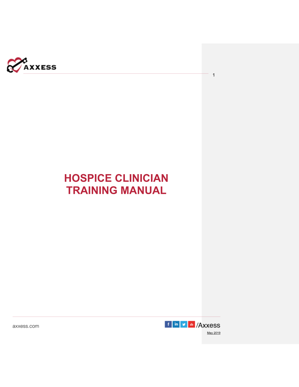 Hospice Clinician Training Manual