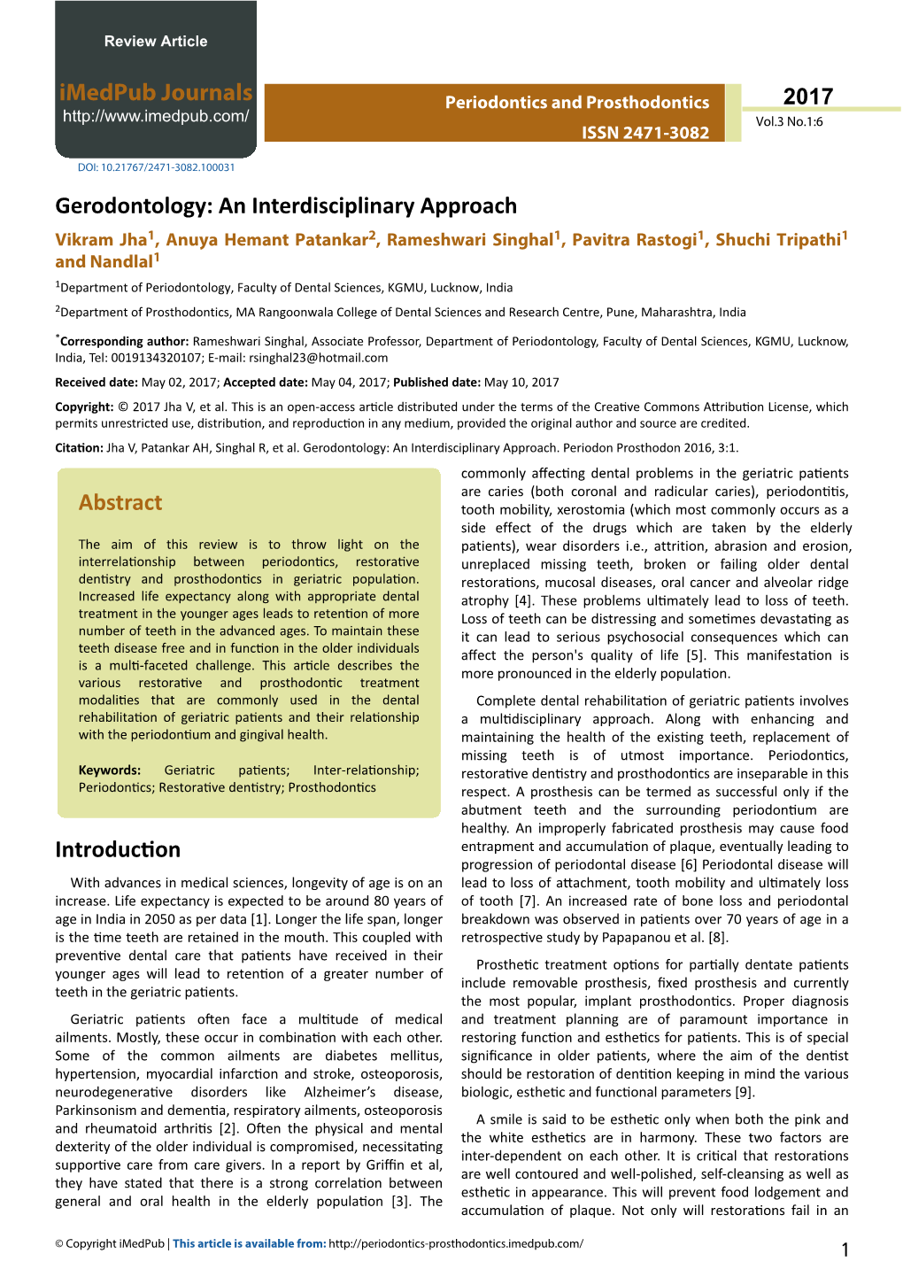 Gerodontology