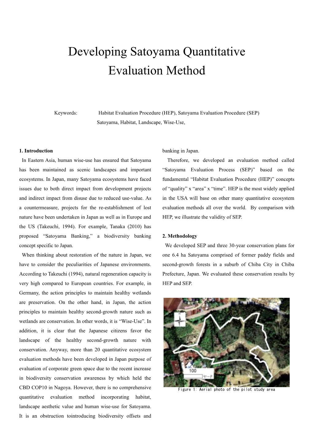 Developing Satoyama Quantitative