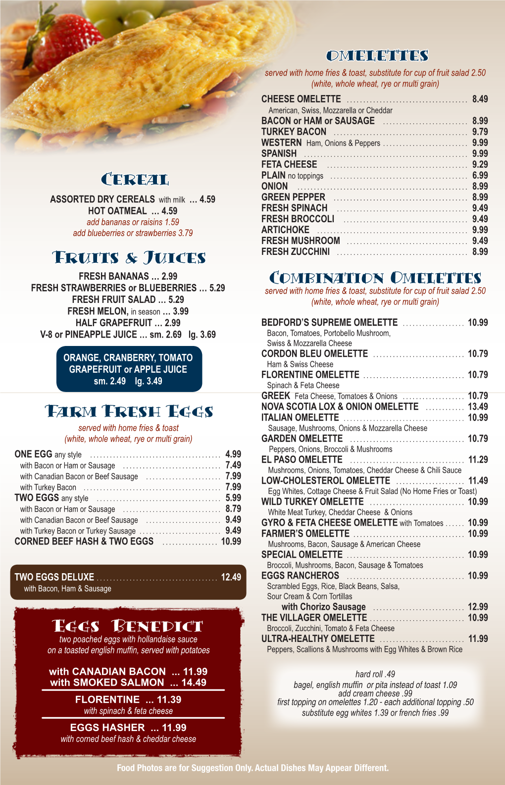 Printer Friendly Menu