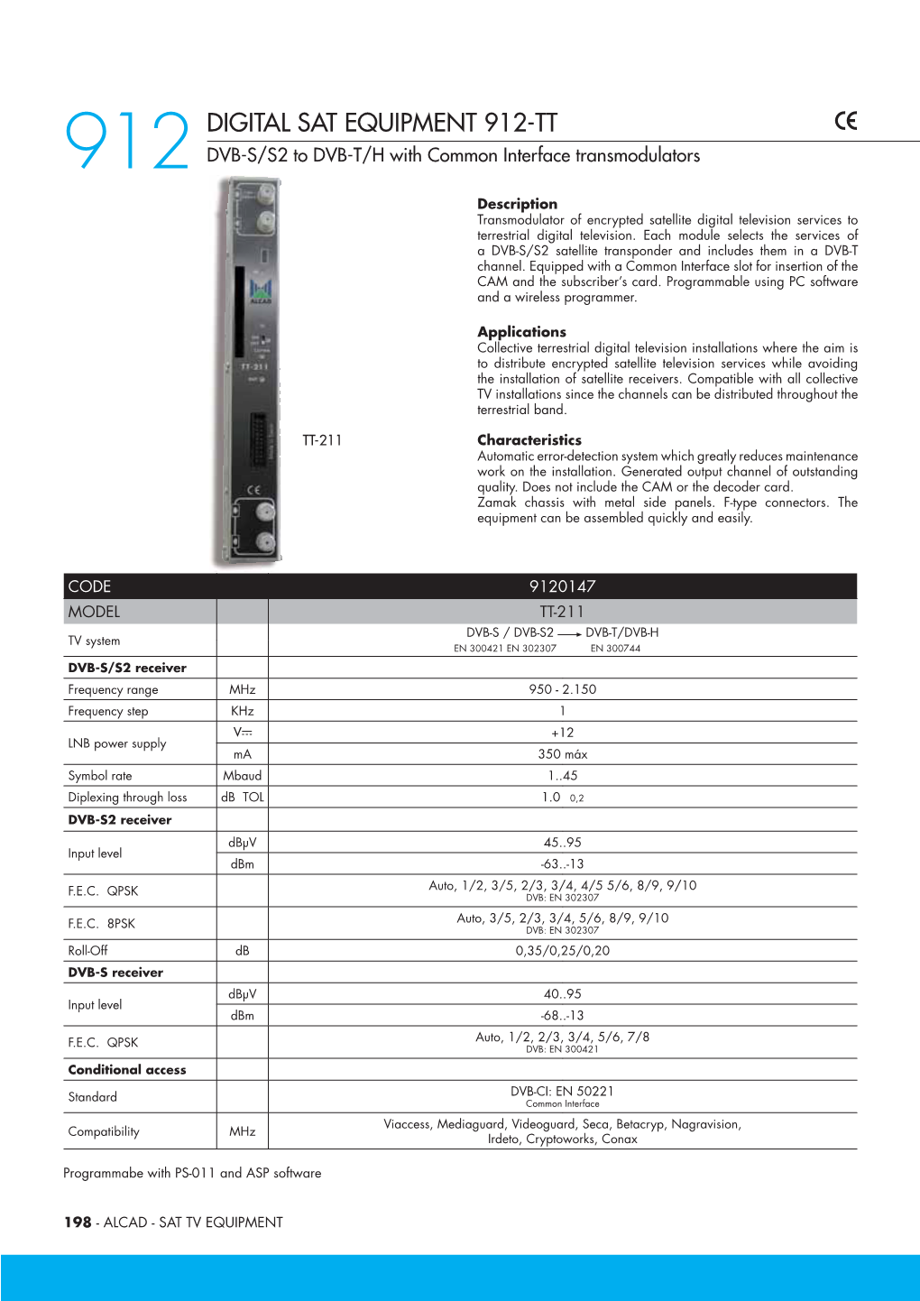 912Digital Sat Equipment 912-Tt