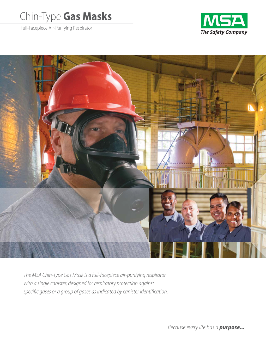 Chin-Type Gas Masks Full-Facepiece Air-Purifying Respirator