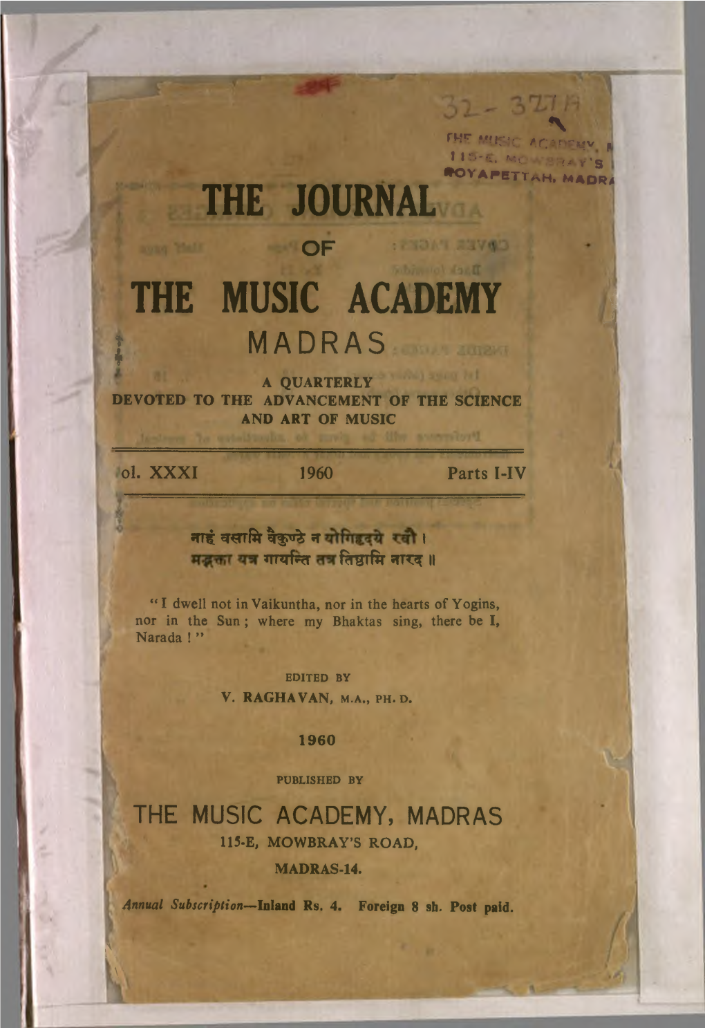 The Journal the Music Academy