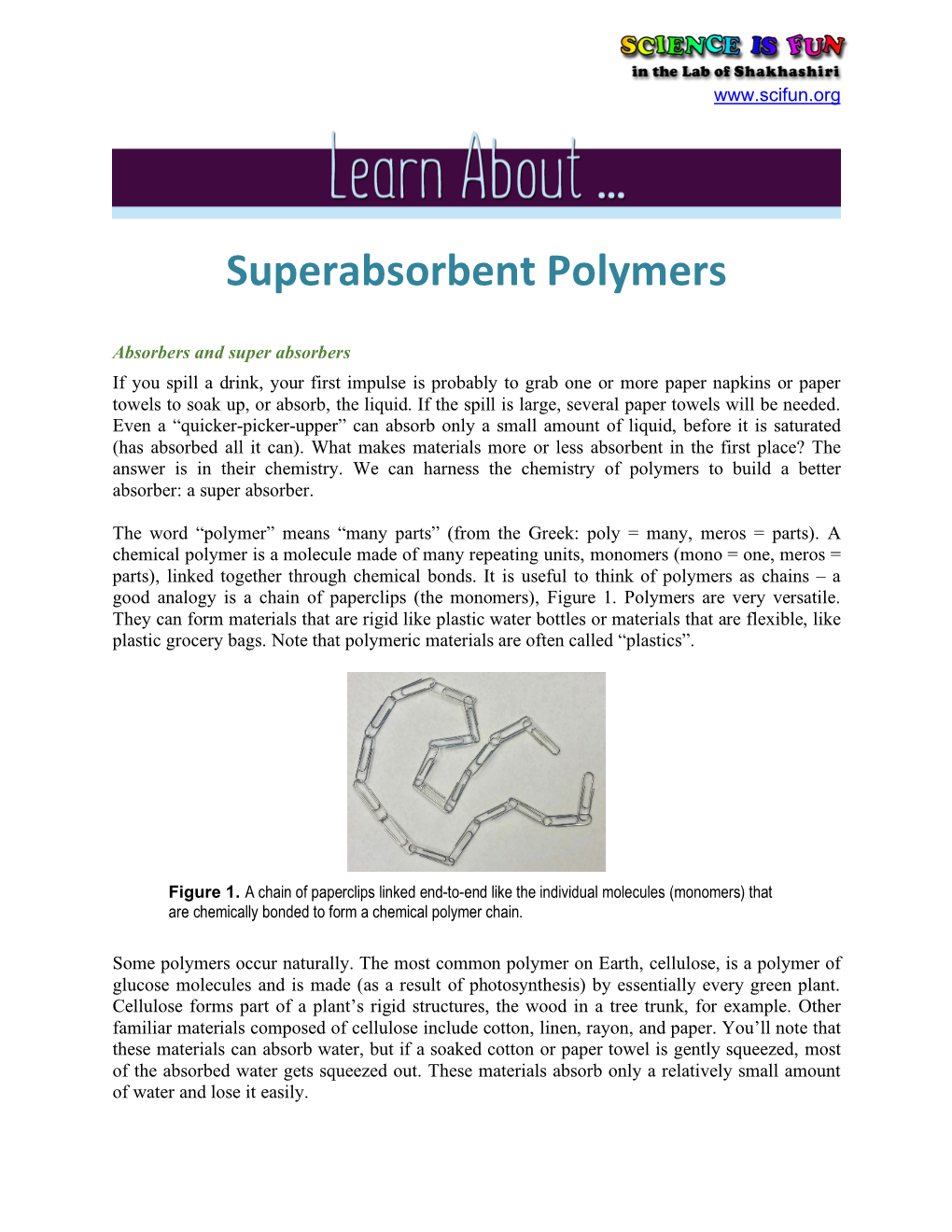 Superabsorbent Polymers